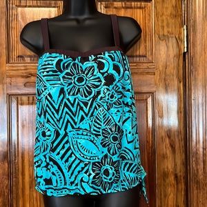 Maxine Tropical Floral Print Tankini Top
